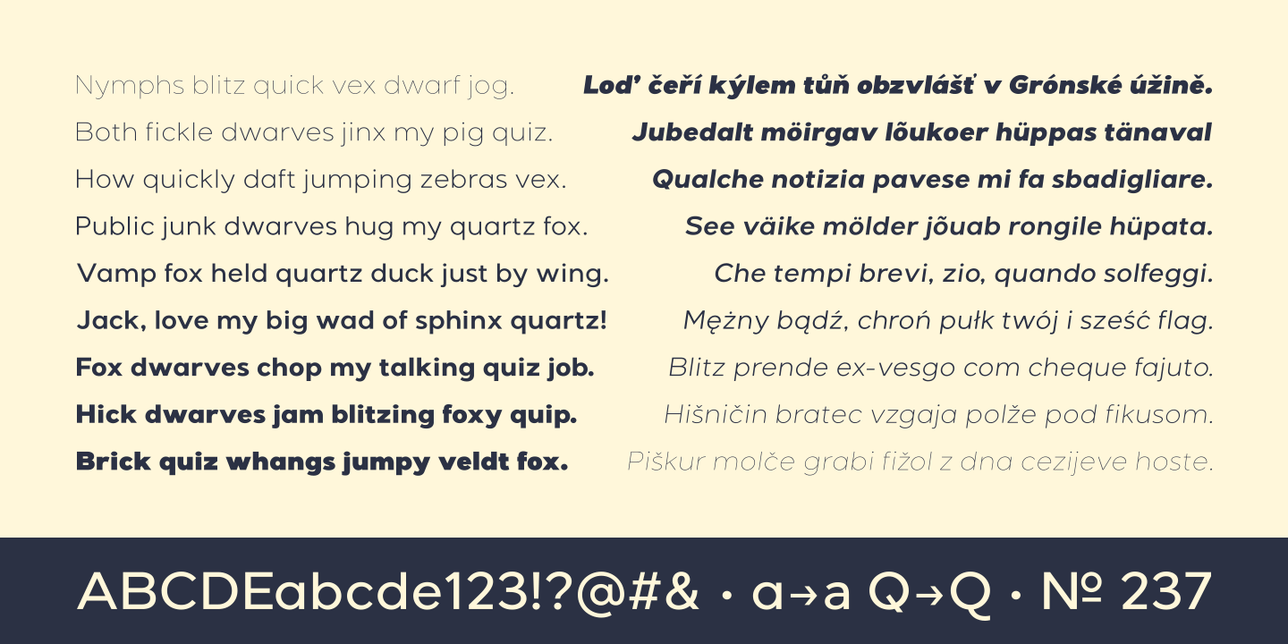 Giga Sans Light Italic Font preview